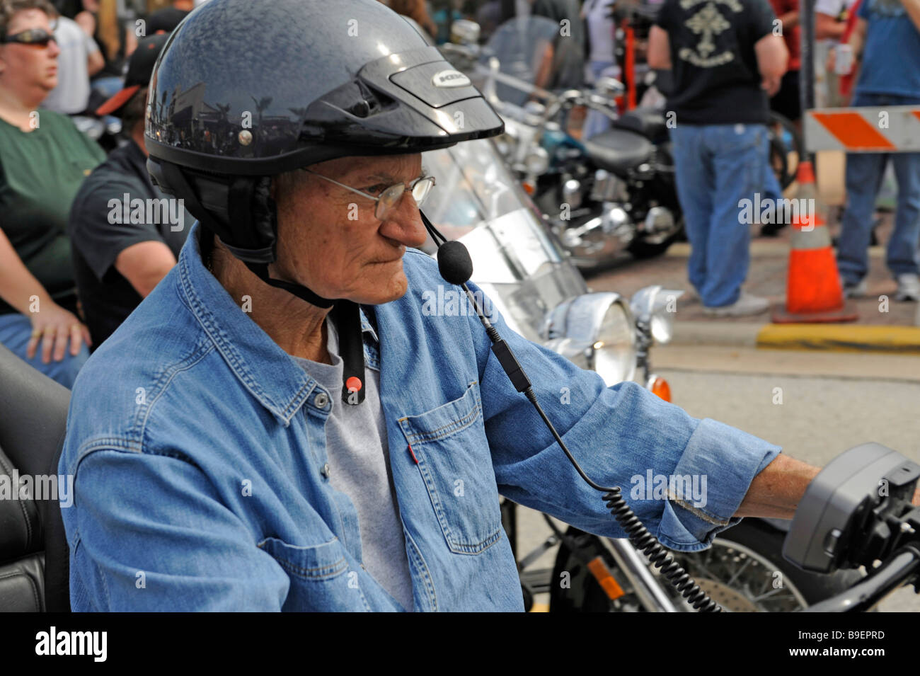 Daytona Beach Florida Biker Woche Motorrad Wallfahrt Stockfoto