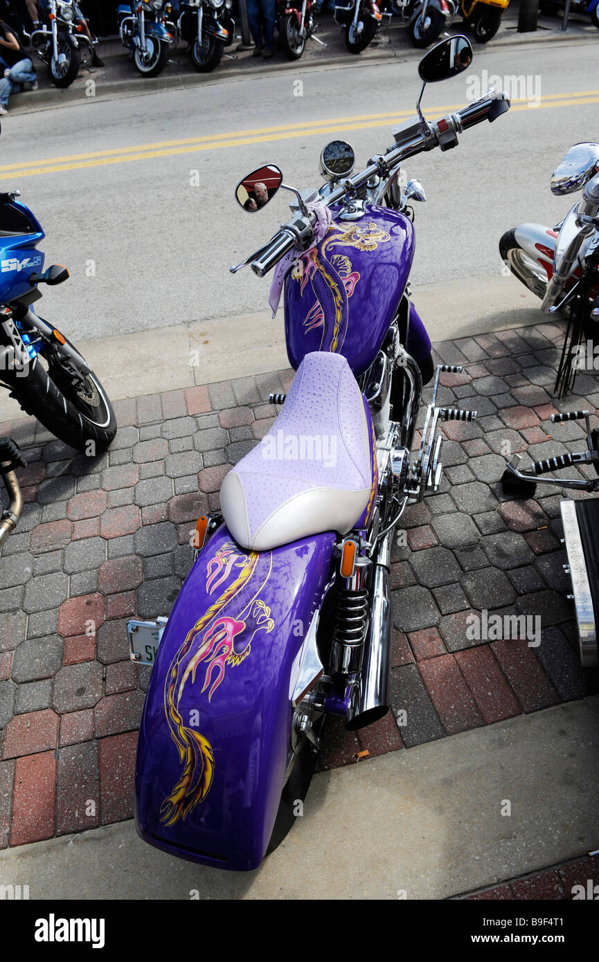 Daytona Beach Florida Biker Woche Motorrad Wallfahrt Stockfoto