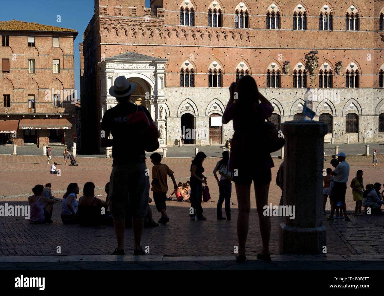 Piazza del Campo in Siena, Italien Stockfoto