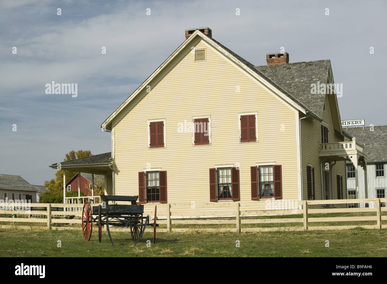 USA Iowa Des Moines Open-Air-Museum Gebäude Stockfoto