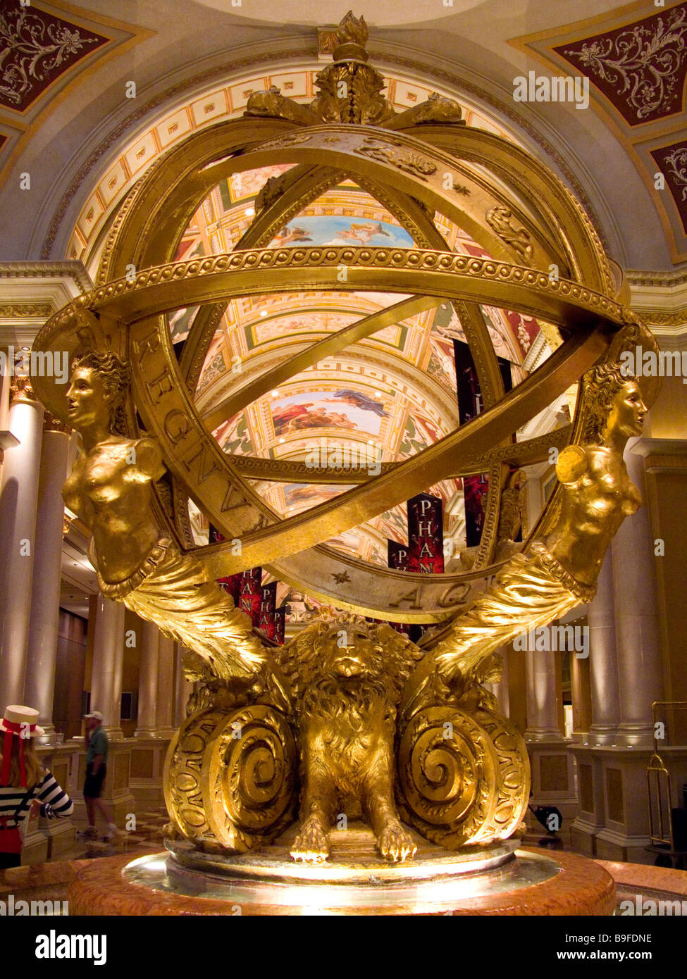 Nahaufnahme der goldene Skulptur im Hotel Las Vegas Nevada, USA Stockfoto