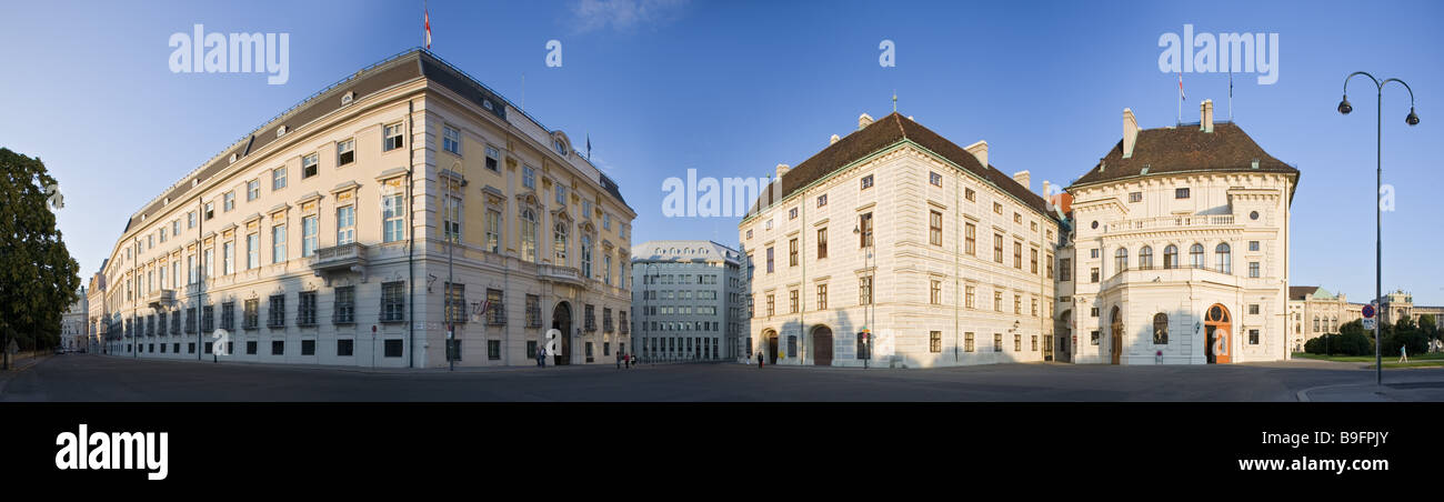 Österreich Wien Ballhausplatz Bundeskanzleramt der Republik außen-Fassade Panorama offiziellen Sitz Architektur Rezeption Stockfoto