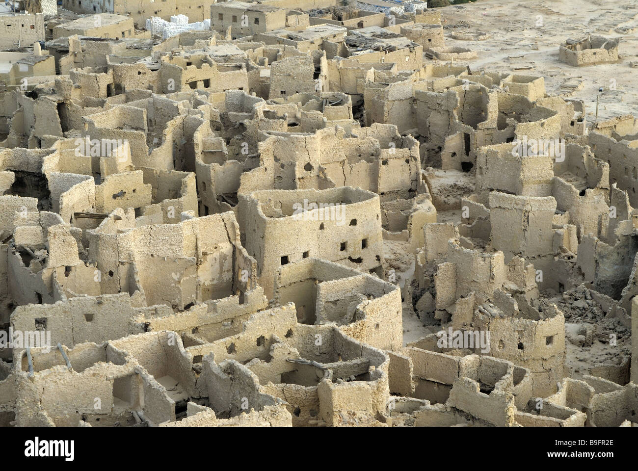 ÄgyptenOase Siwa Ruinenstadt Übersicht Afrika Wüste Stadt BeduinenStadt Geisterstadt Lehm