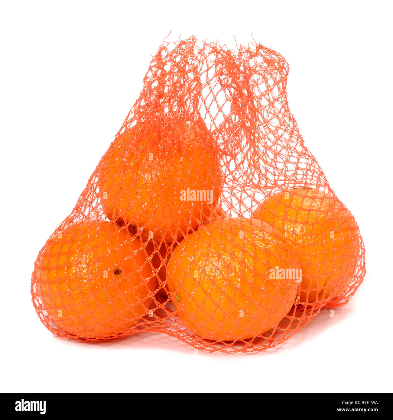 Beutel mit Orangen Stockfoto