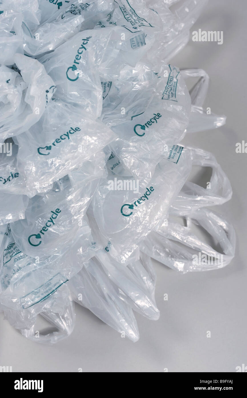 Kunststoff-Tragetaschen Stockfoto