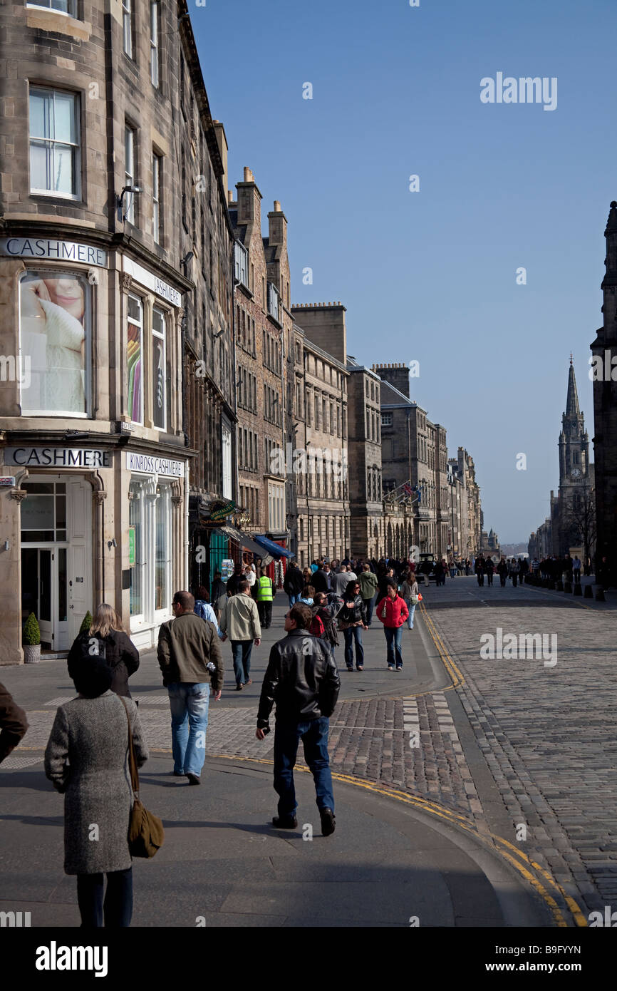 Edinburgh-Royal Mile, High Street, Schottland Großbritannien Europa Stockfoto