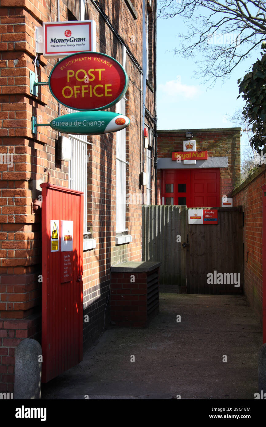 Blackheath London England uk viktorianischen post Office rot traditionelles Zeichen sortieren Stockfoto