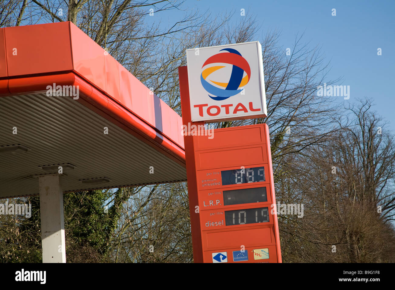 Total Tankstelle Stockfoto