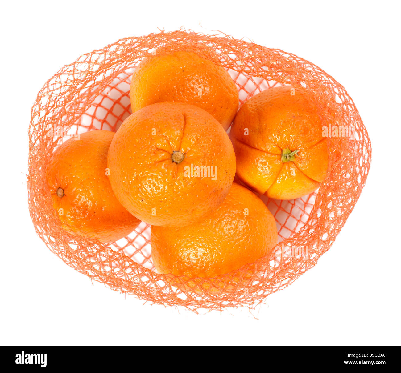 Beutel mit Orangen Stockfoto