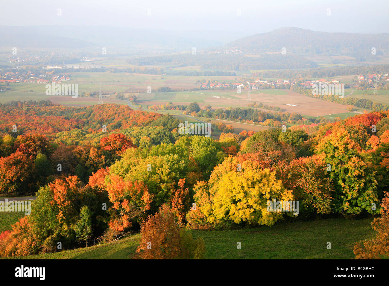 Autumnscene in Upperfrankonia Bayern Deutschland Stockfoto