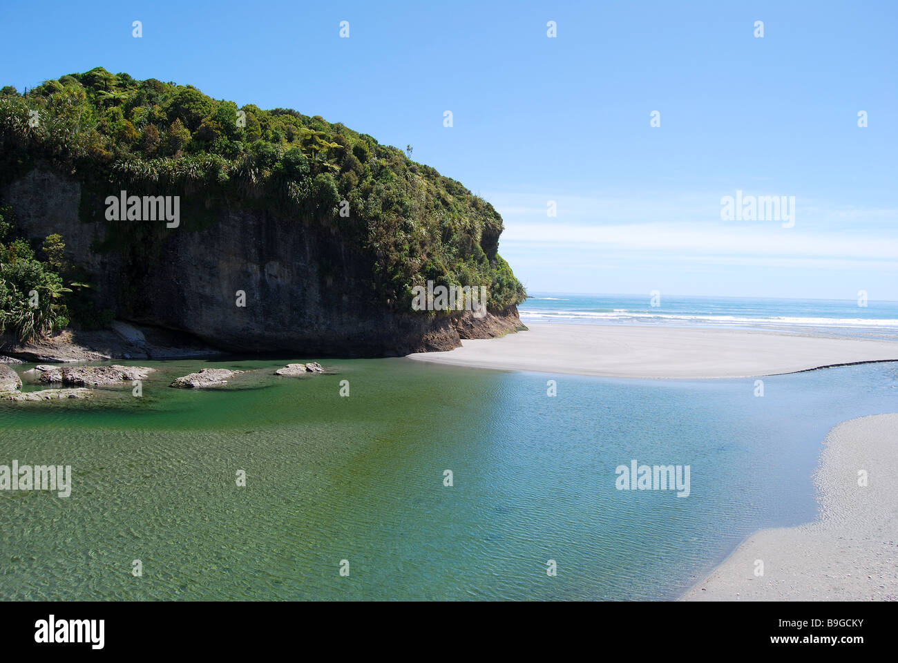 Fox River, Paparoa National Park, West Coast, Südinsel, Neuseeland Stockfoto