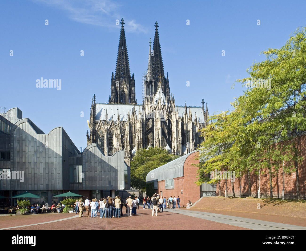 Deutschland Nordrhein-Westfalen Köln Heinrich-Böll-Platz Domstadt zu platzieren, Kölner Dom St. Peter und Maria Stil Stockfoto