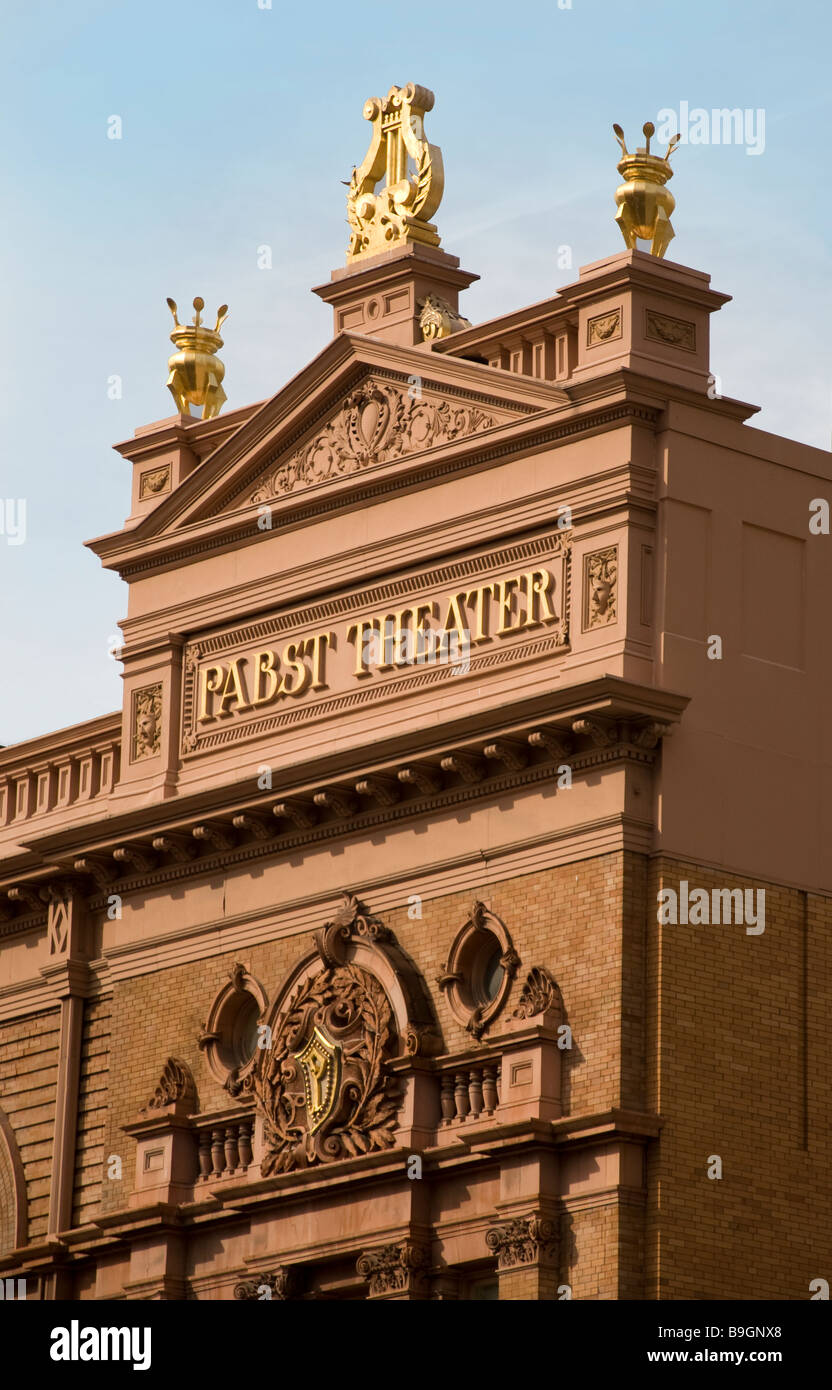 Pabst Theater ist ein National Historic Landmark in Milwaukee Wisconsin Stockfoto