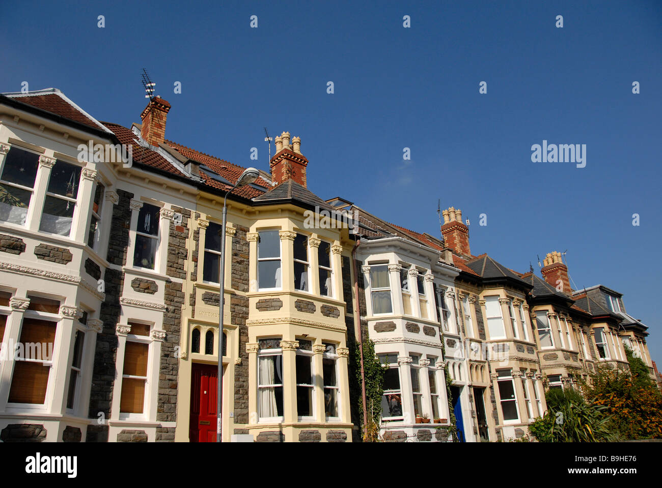 Häuserzeile, Bristol, UK Stockfoto