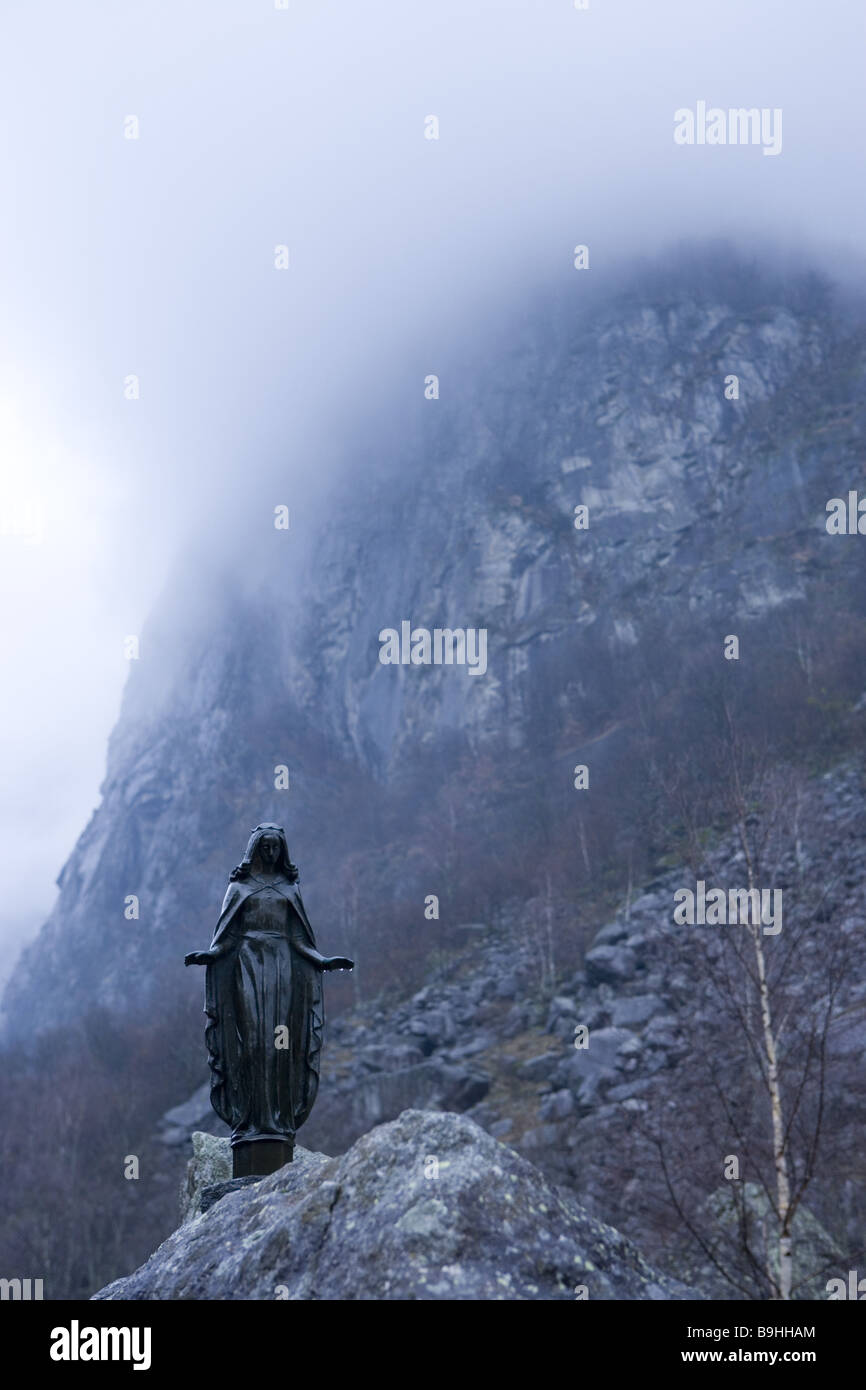 Marie-Statue Foroglio Val Bavona Maggia-Tal Tessin Schweiz Stockfoto