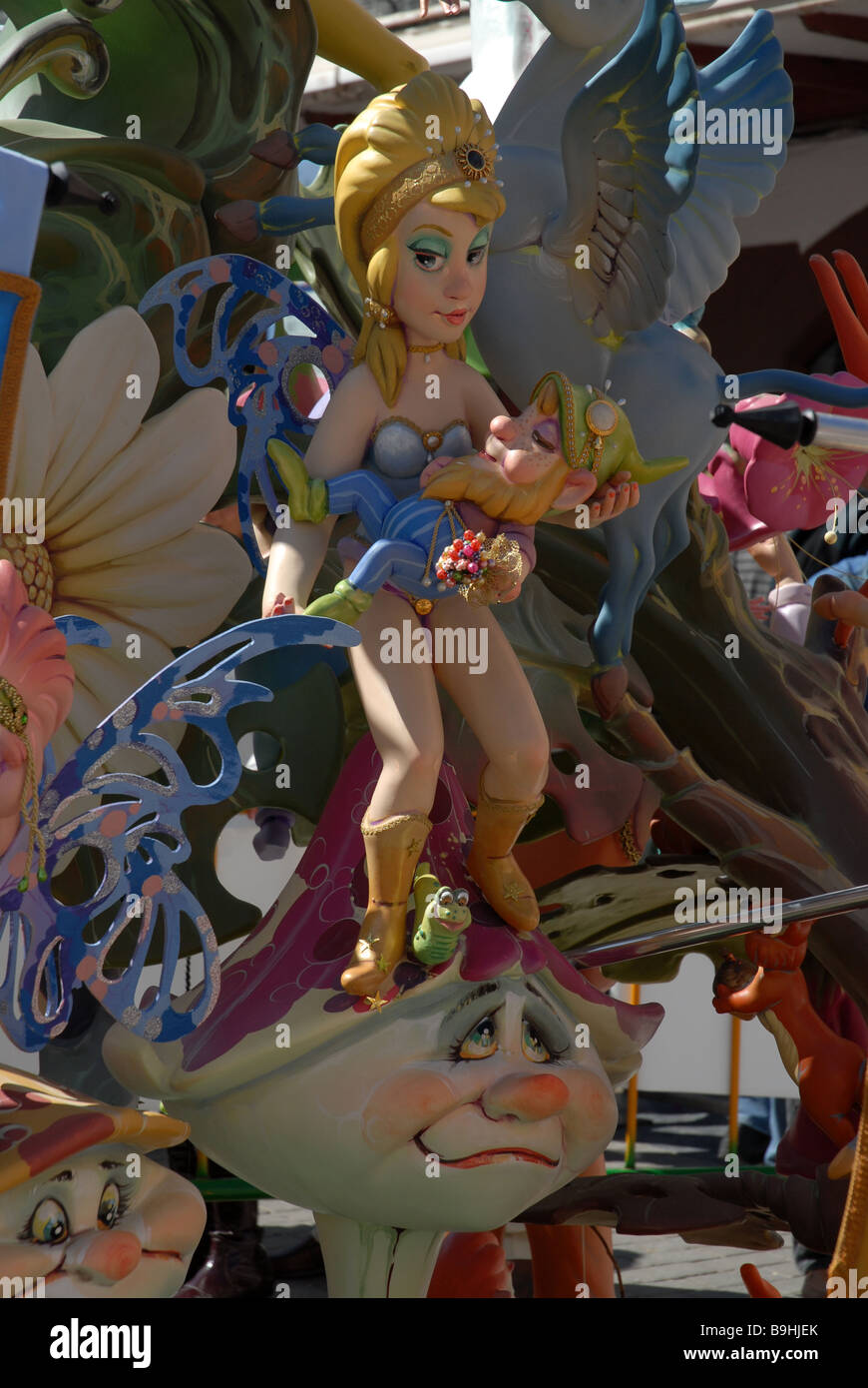 Kinder Falla, Las Fallas Fiesta, Dia de San Jose, Denia, Provinz Alicante, Comunidad Valenciana, Spanien Stockfoto