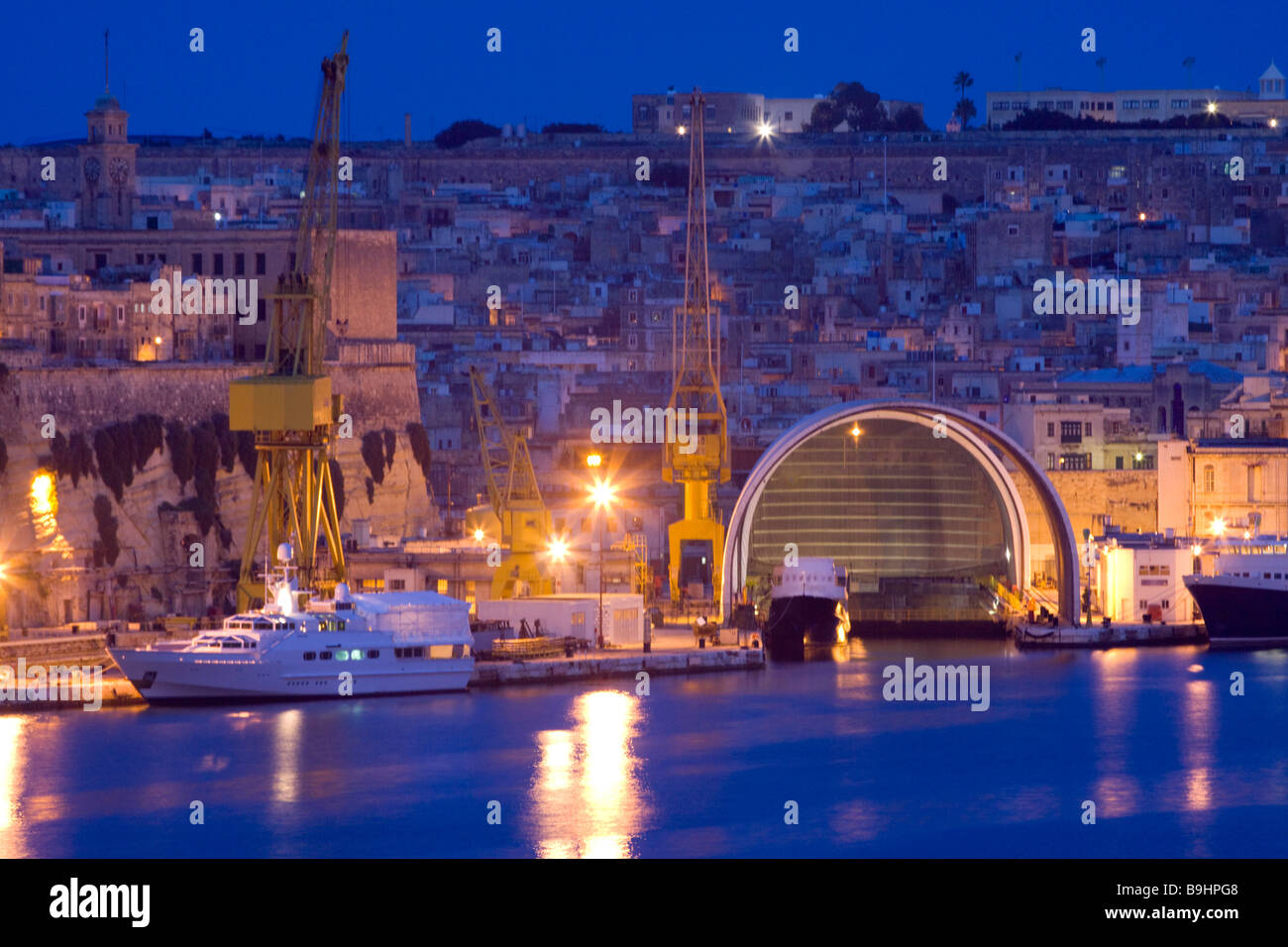NO2 Trockendock Senglea Grand Harbour Valletta Malta Stockfoto