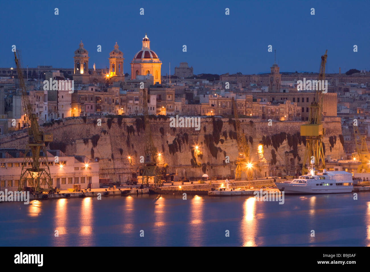 Senglea Dock Grand Harbour Valletta Malta Stockfoto