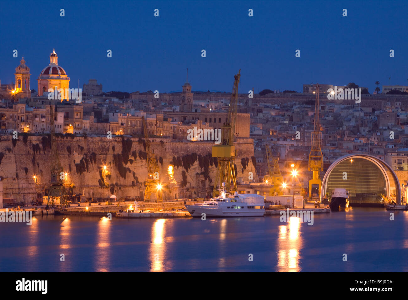 NO2 Trockendock Senglea Grand Harbour Valletta Malta Stockfoto
