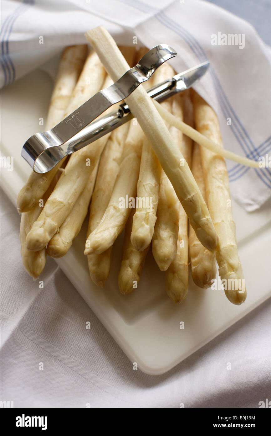 Weißer Spargel Stockfoto