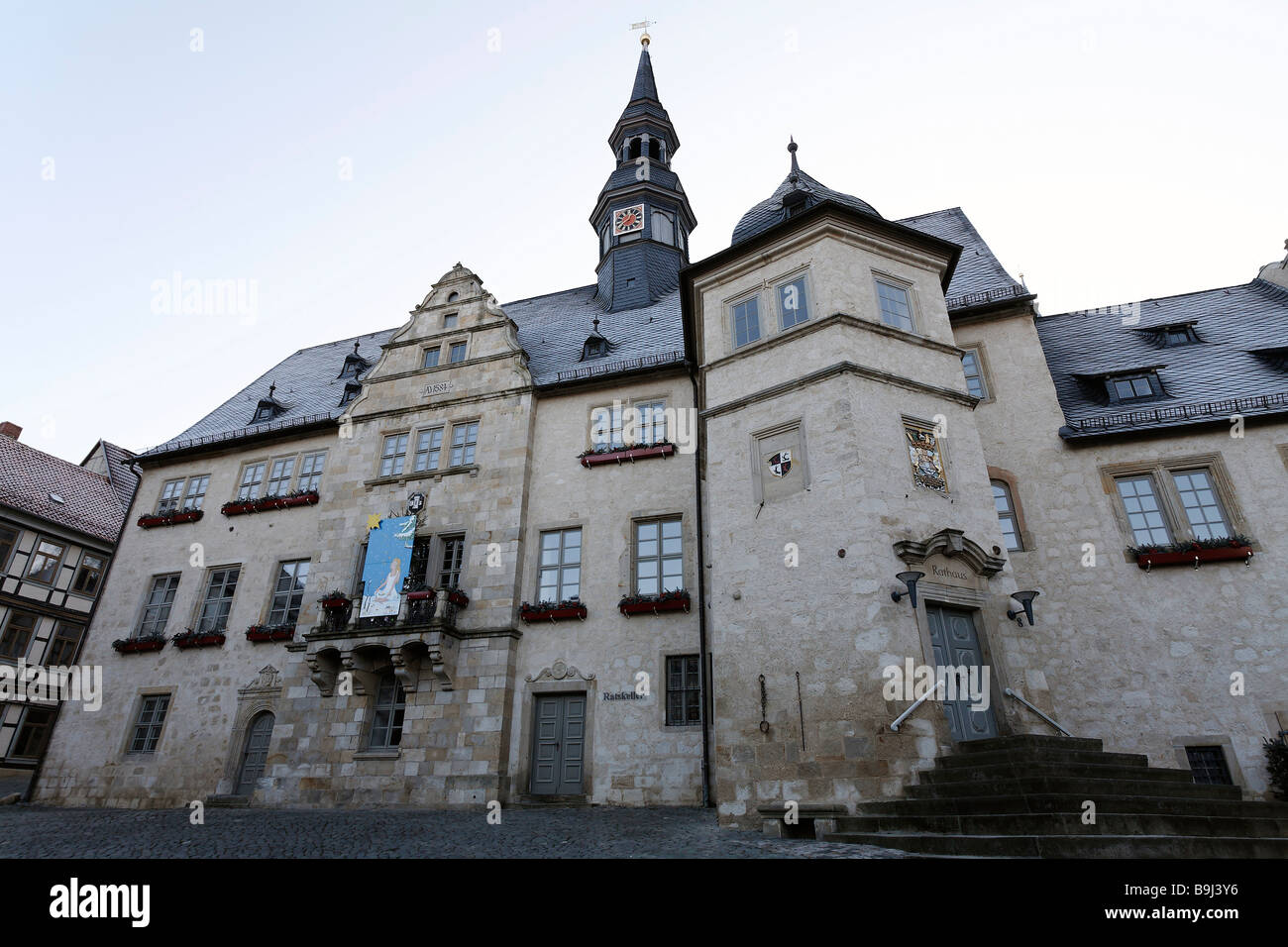 Altes Rathaus im Renaissance-Stil, Blankenburg, Harz, Sachsen-Anhalt, Deutschland, Europa Stockfoto