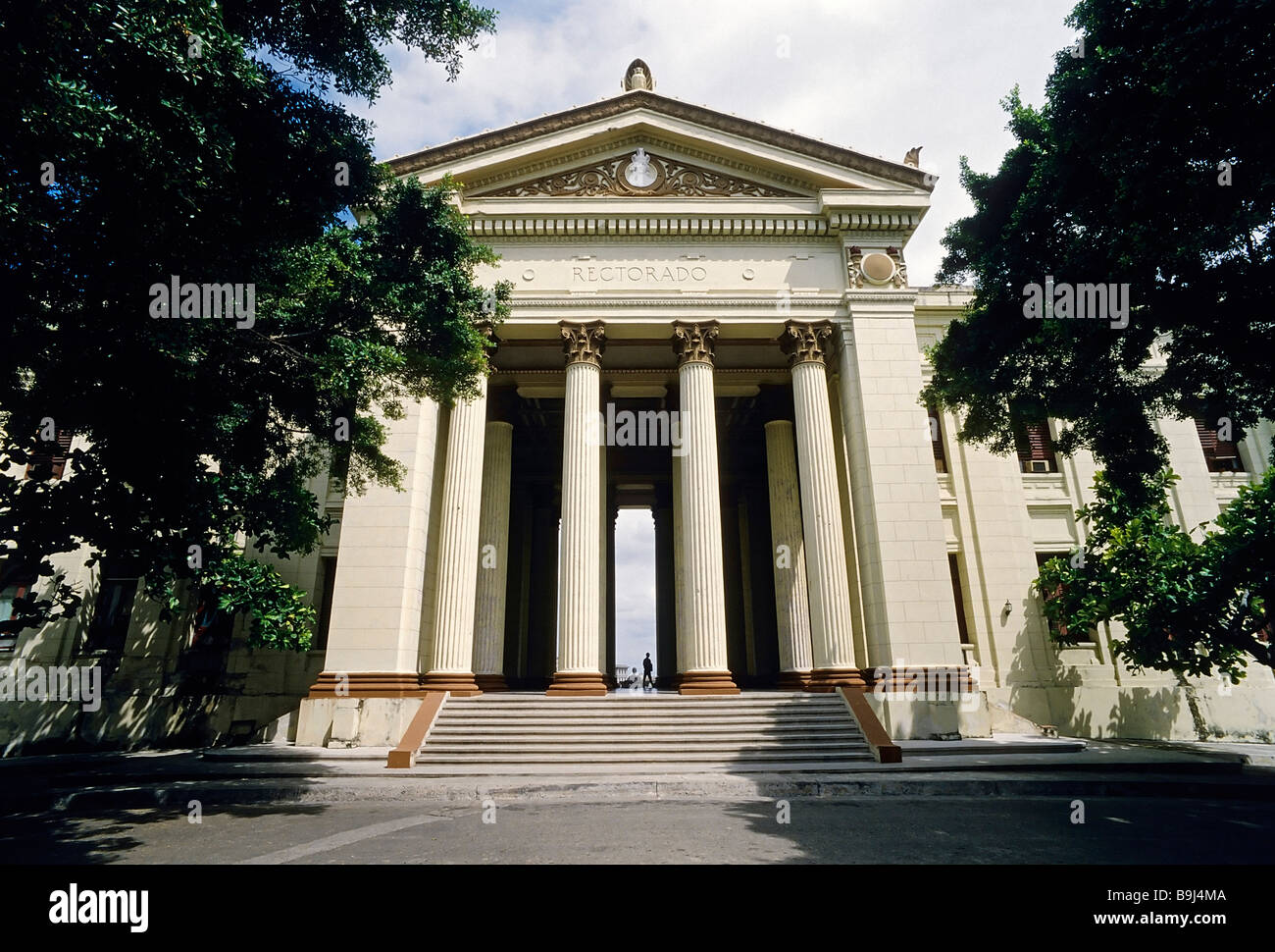 Universidad De La Habana, Neo-klassizistischen Portikus, Rektor, Vedado, Havanna, Kuba, Karibik Stockfoto