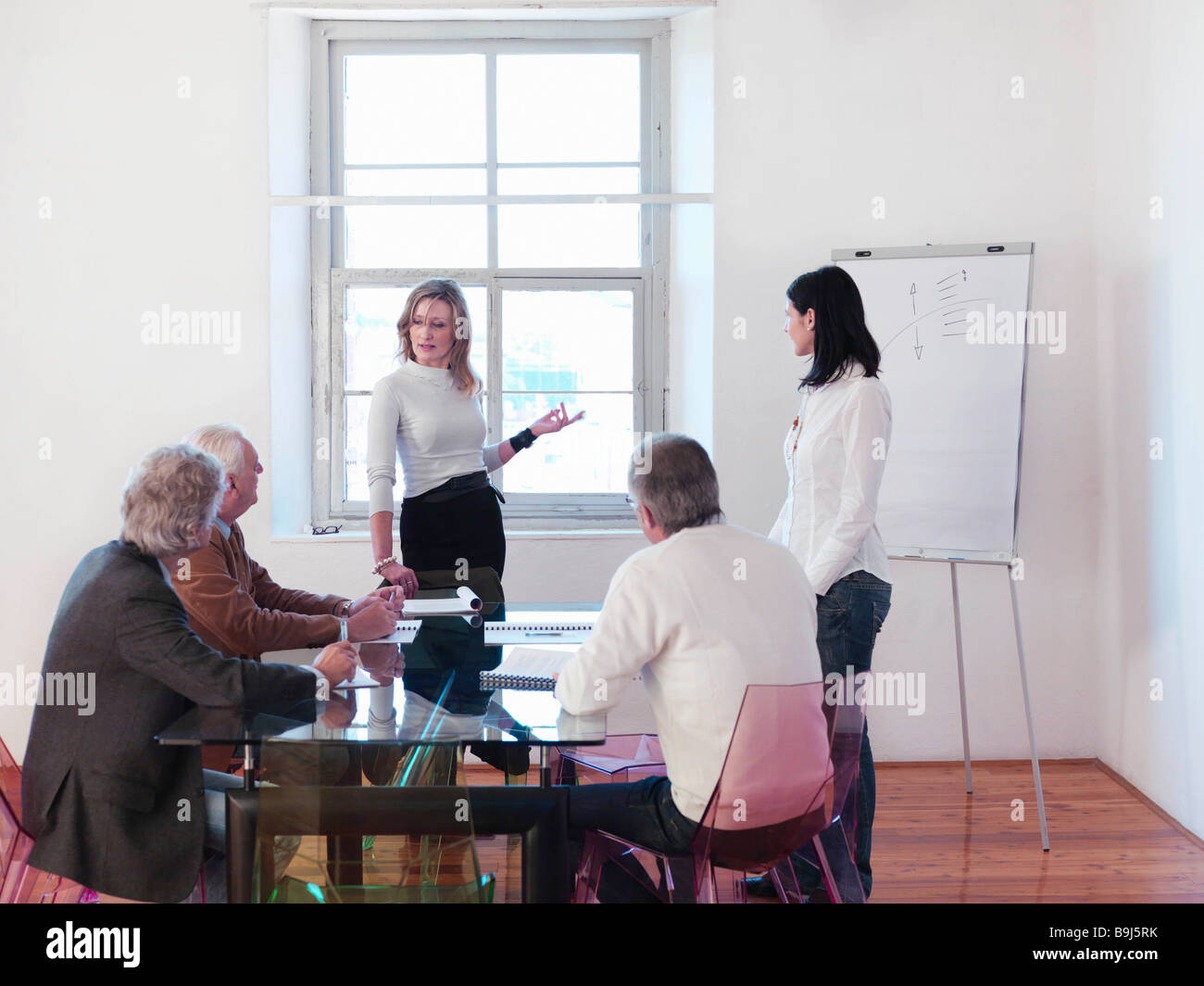 Geschäftsfrauen, Vortrag Stockfoto