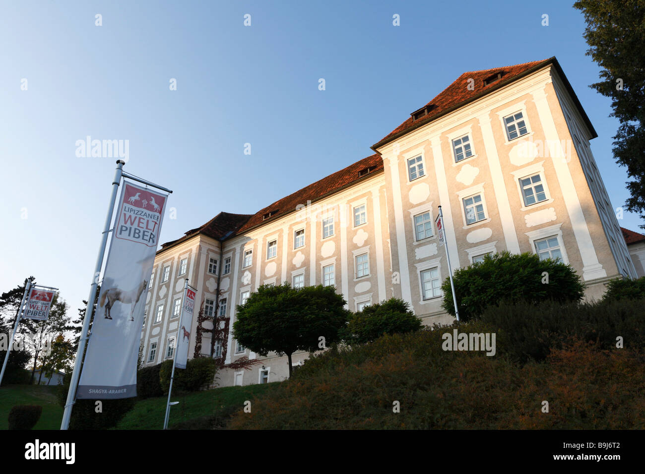Piber Palast, Gestüt für Lipizzaner, Steiermark, Austria, Europe Stockfoto