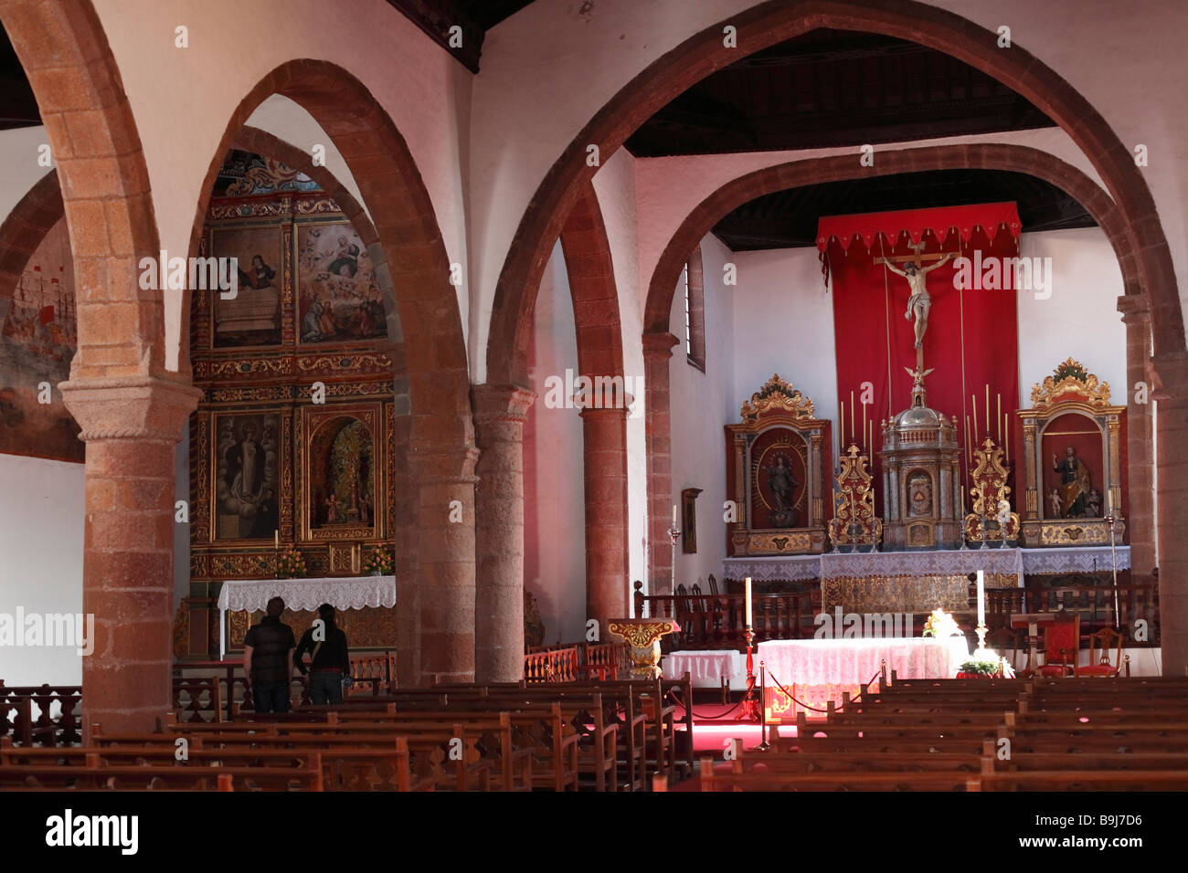 Innenansicht der Nuestra Señora De La Asunción Kirche, San Sebastián De La Gomera, Kanarische Inseln, Spanien, Europa Stockfoto