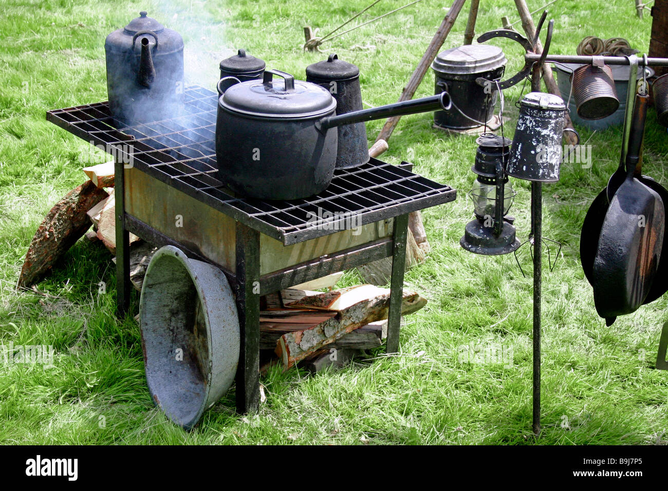 Traveller camp Stockfoto