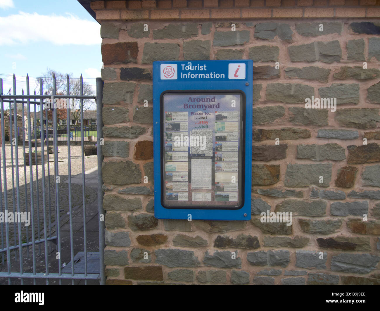 Informationen für Tourismus in Bromyard herefordshire Stockfoto