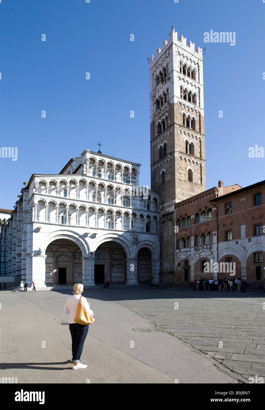 Kathedrale San Martino, Pisaner Romanik, Lucca, Toskana, Italien, Europa Stockfoto