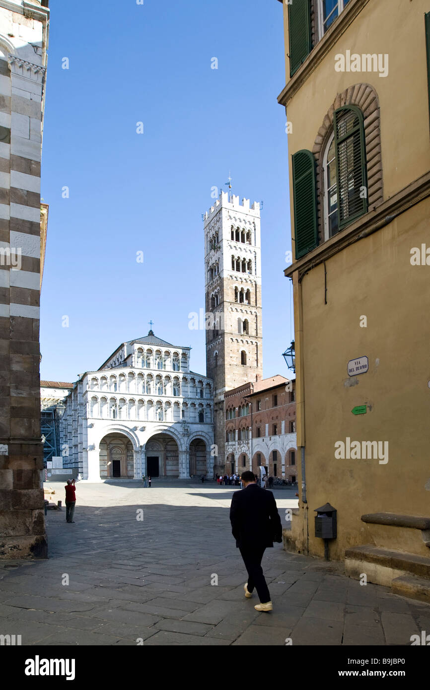 Kathedrale San Martino, Pisaner Romanik, Lucca, Toskana, Italien, Europa Stockfoto