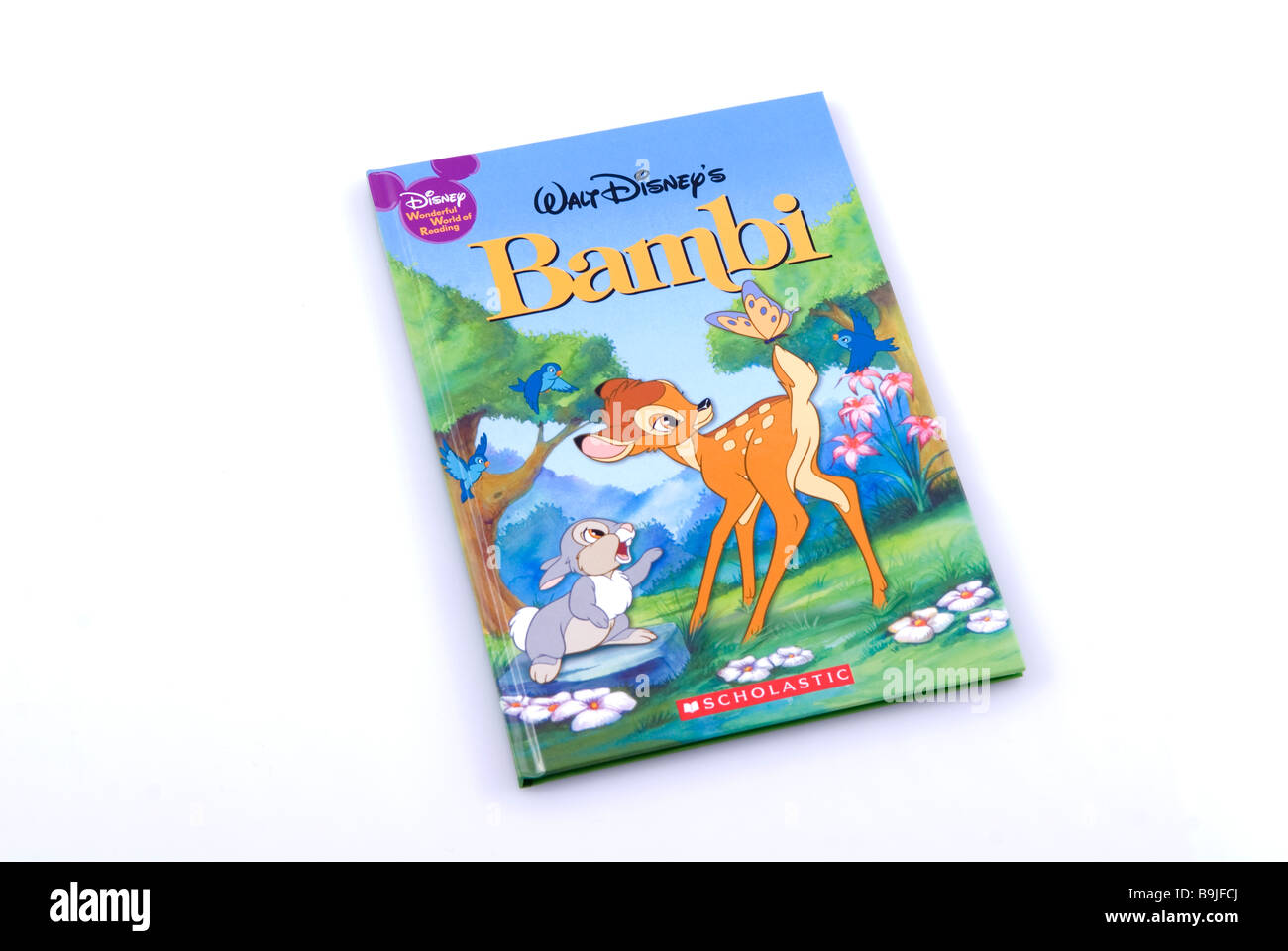 Bambi-Story Book vor einem weißen Hintergrund Stockfoto