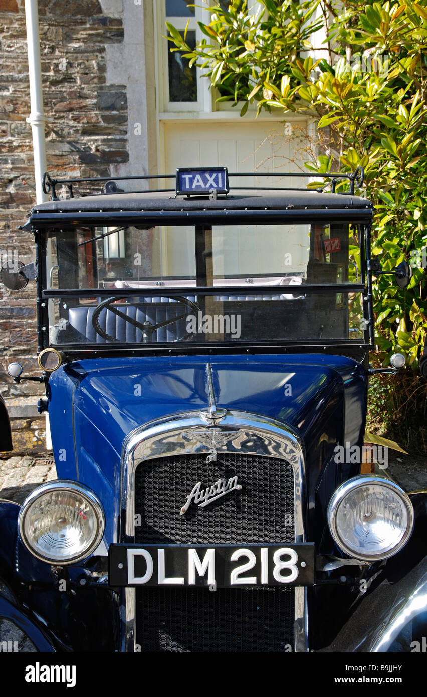 ein Jahrgang Austin motor Auto, das diente als ein Taxi Cab, England, uk Stockfoto