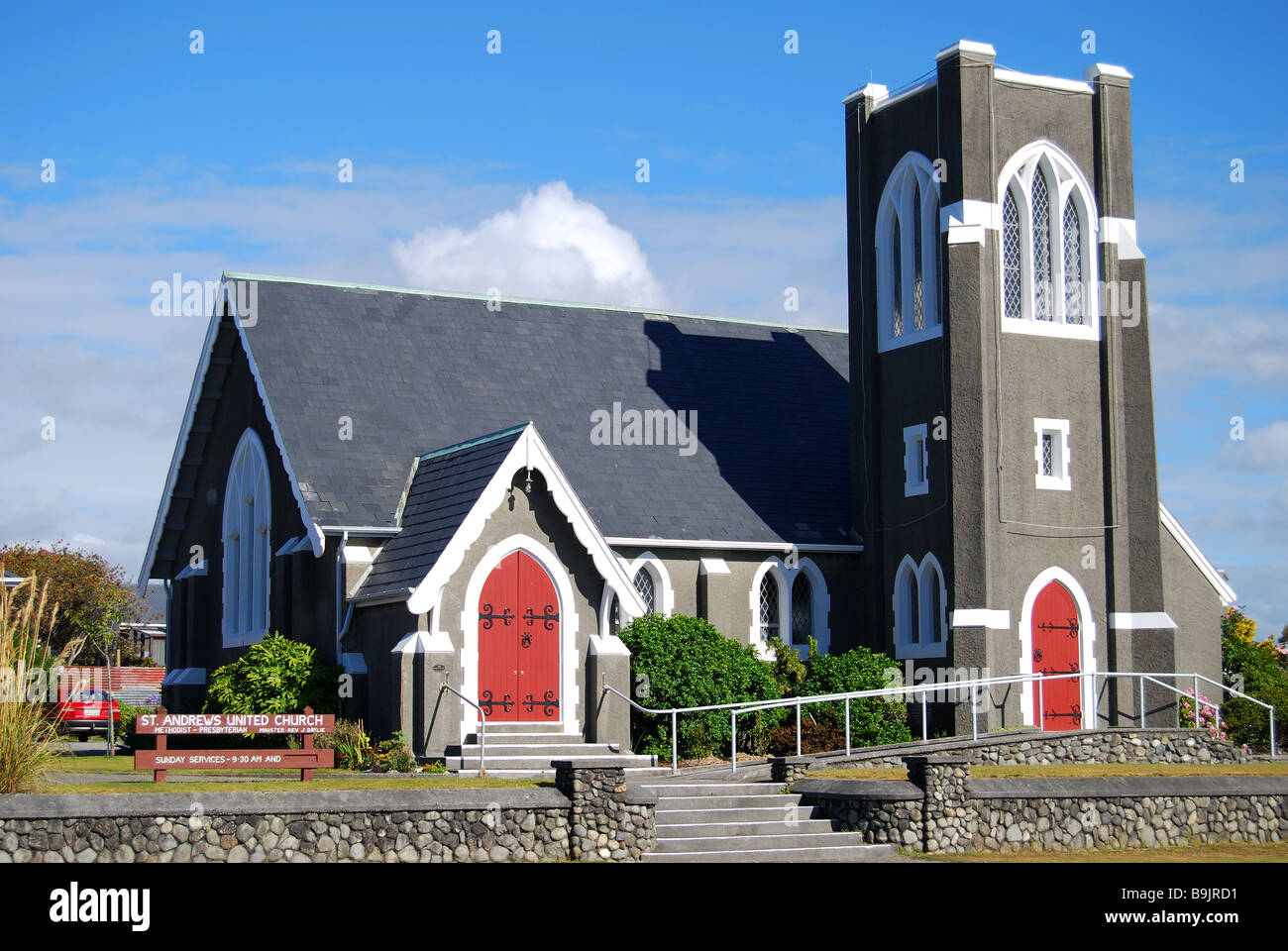 St. Andrews United Methodist Church, Fitzherbert Street, Hokitika, Westland-Distrikt, West Coast, Südinsel, Neuseeland Stockfoto