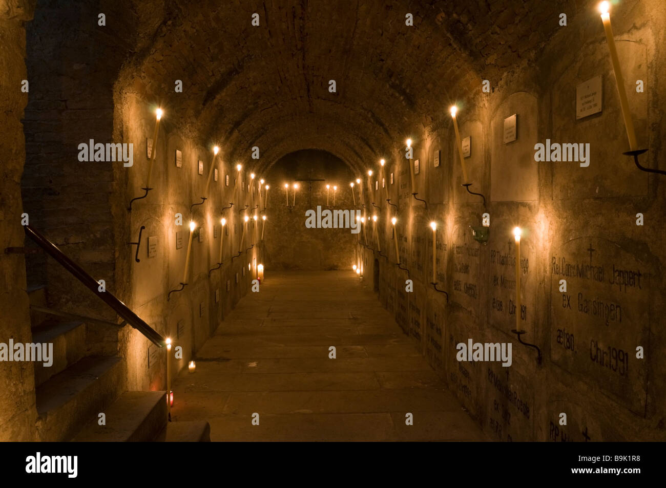 Die Krypta der Kapelle unserer lieben Frau in Einsiedeln Stockfoto