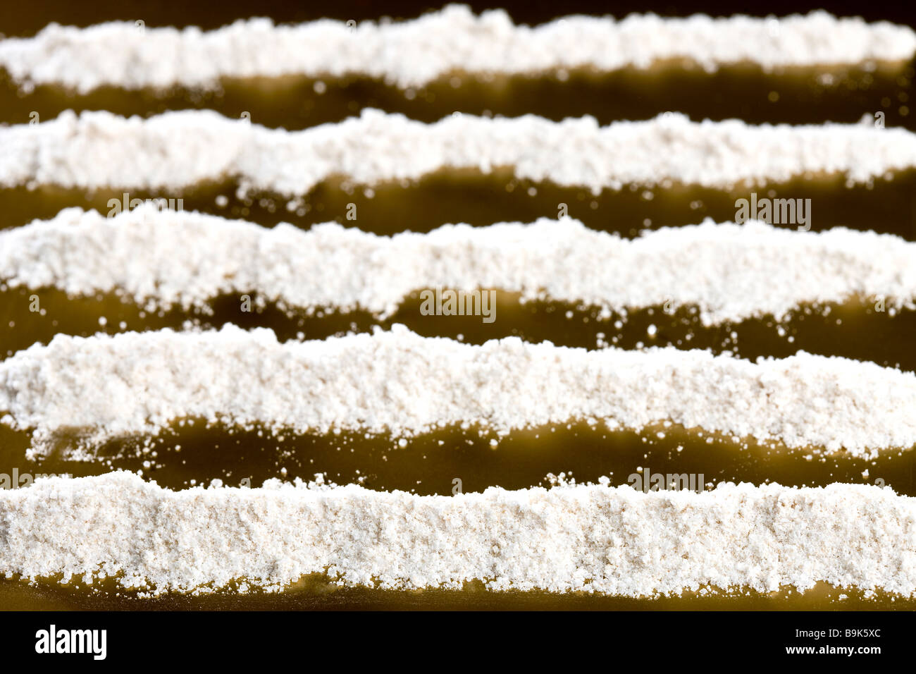 Linien von Kokain Stockfoto