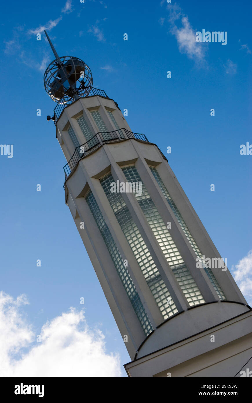 Der Turm von der internationale Messe Poznan wo viele Veranstaltungen in der Stadt Posen gehalten werden Stockfoto
