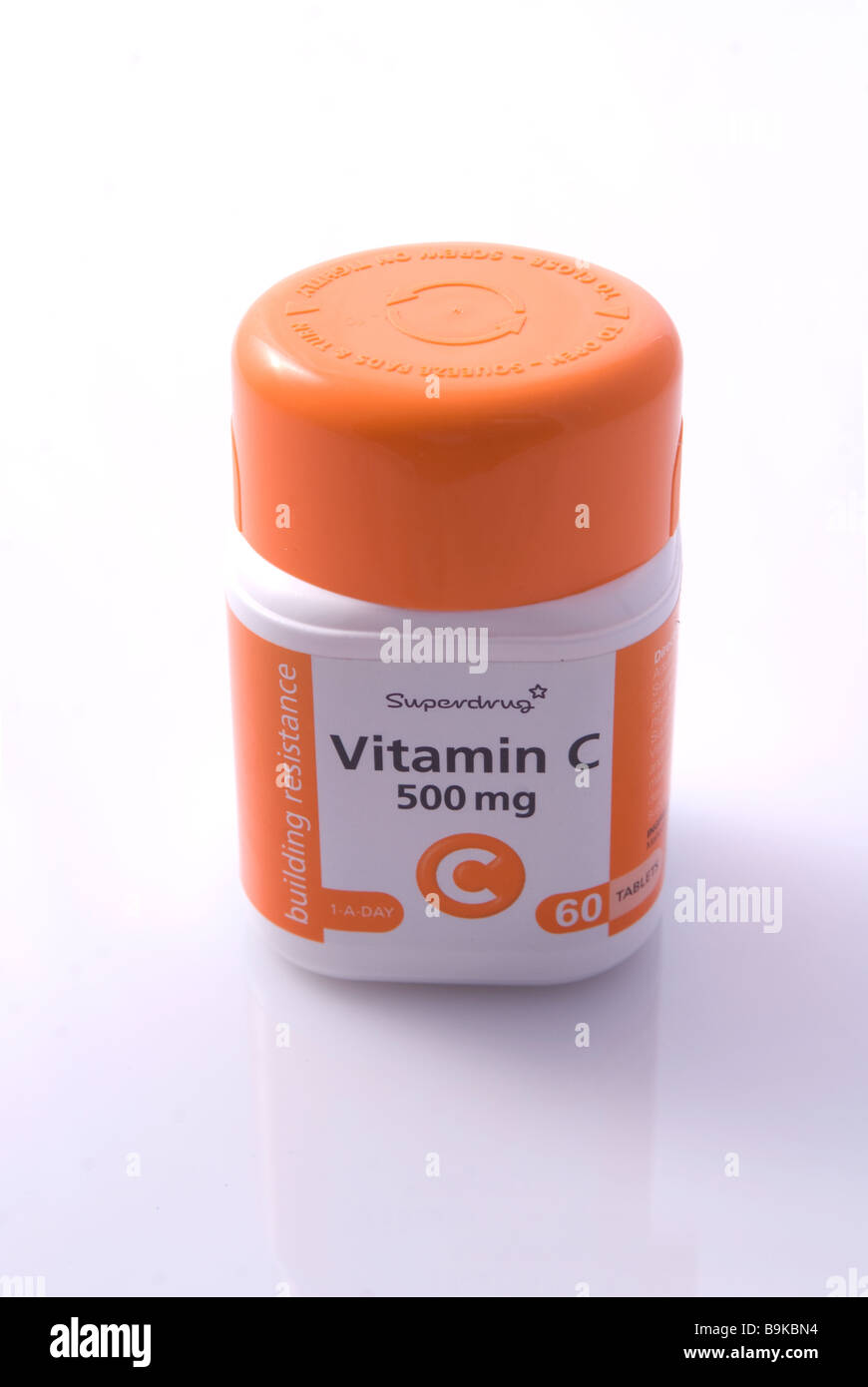 Superdrug Vitamin C Flasche Stockfoto