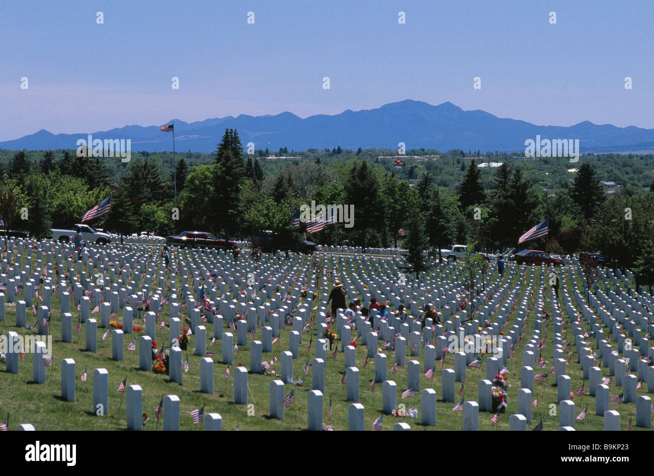 Memorial Day auf dem US-Veteranen National Cemetery in Santa Fe New Mexico USA Stockfoto