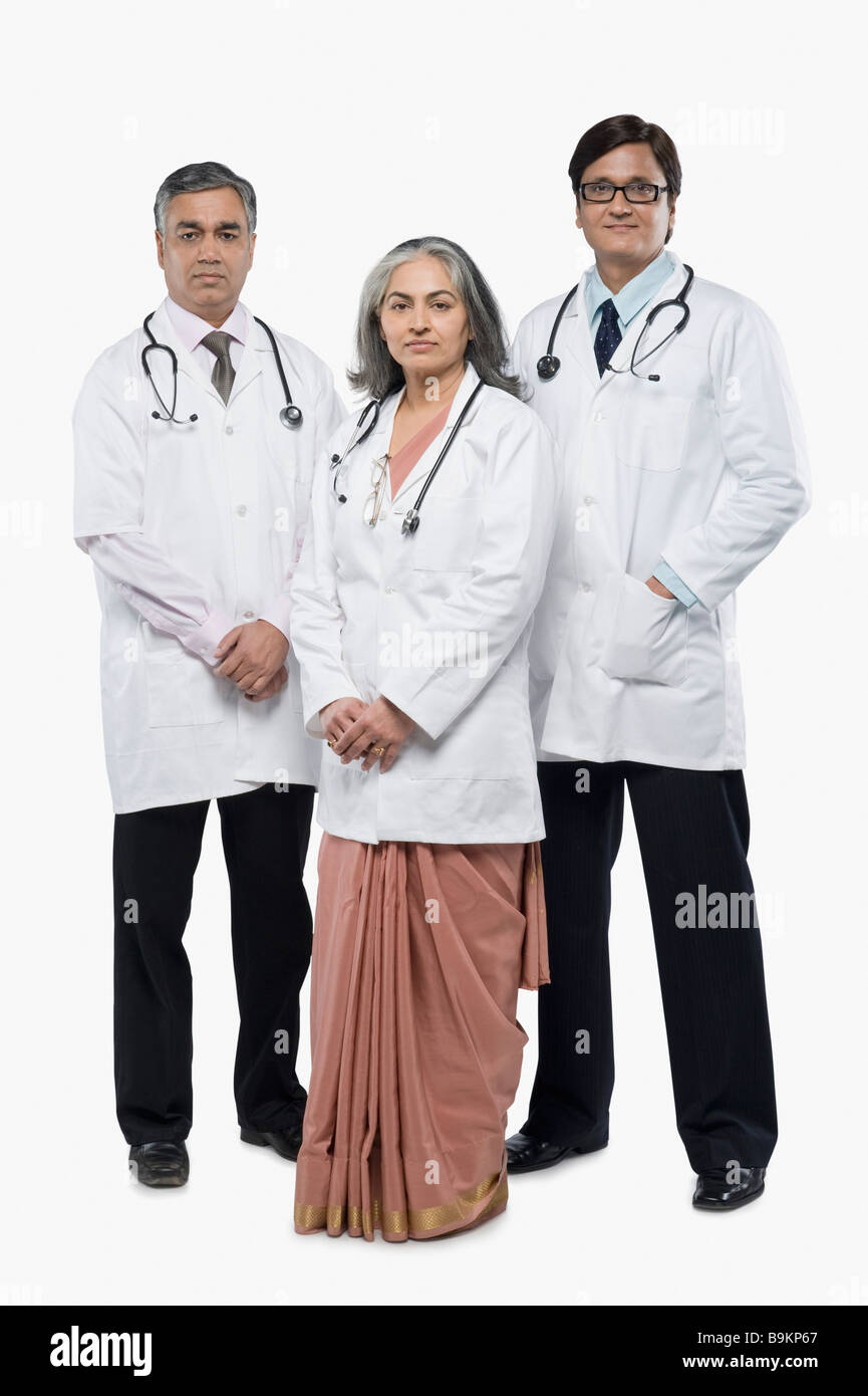 Porträt von drei Ärzten Stockfoto