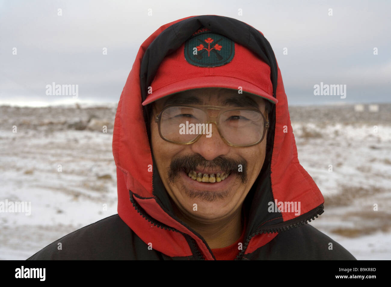 Kanadische Ranger auf Übung, Porträt, kanadische Arktis, Kanada Stockfoto