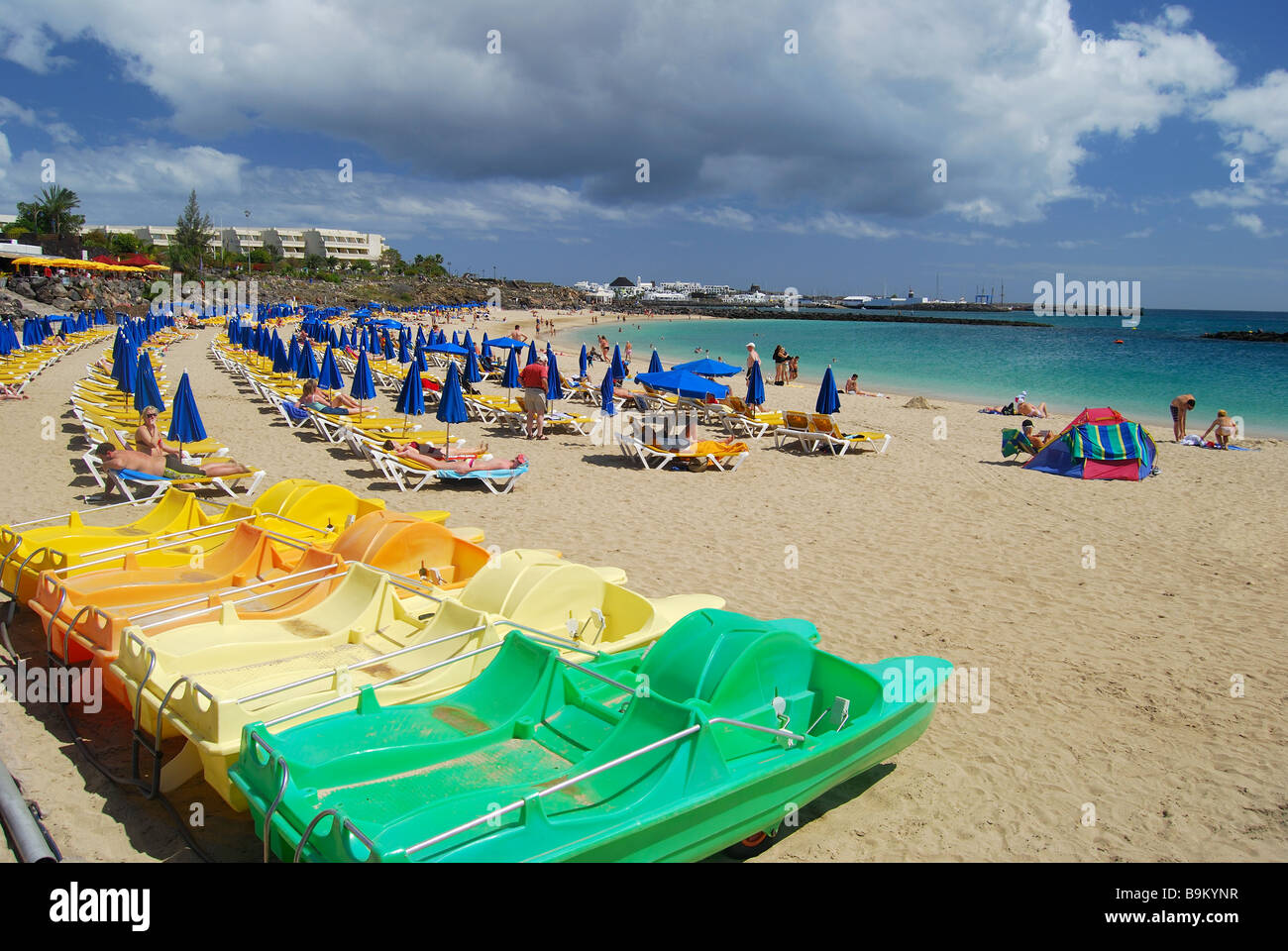Playa Grande, Playa Blanca, Lanzarote, Kanarische Inseln, Spanien Stockfoto