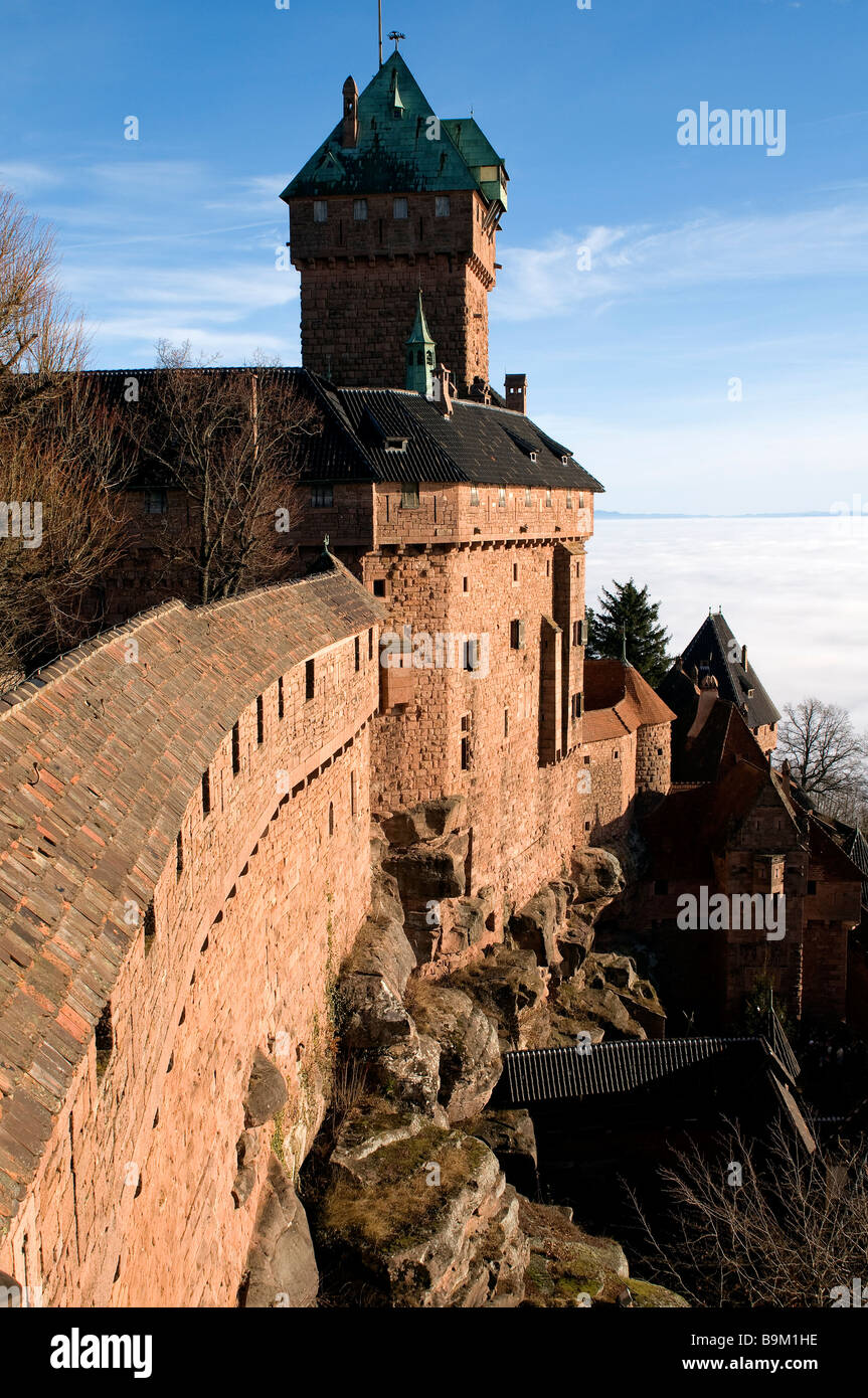 Frankreich, Bas-Rhin, Orschwiller, Haut-Koenigsbourg Schloss Stockfoto