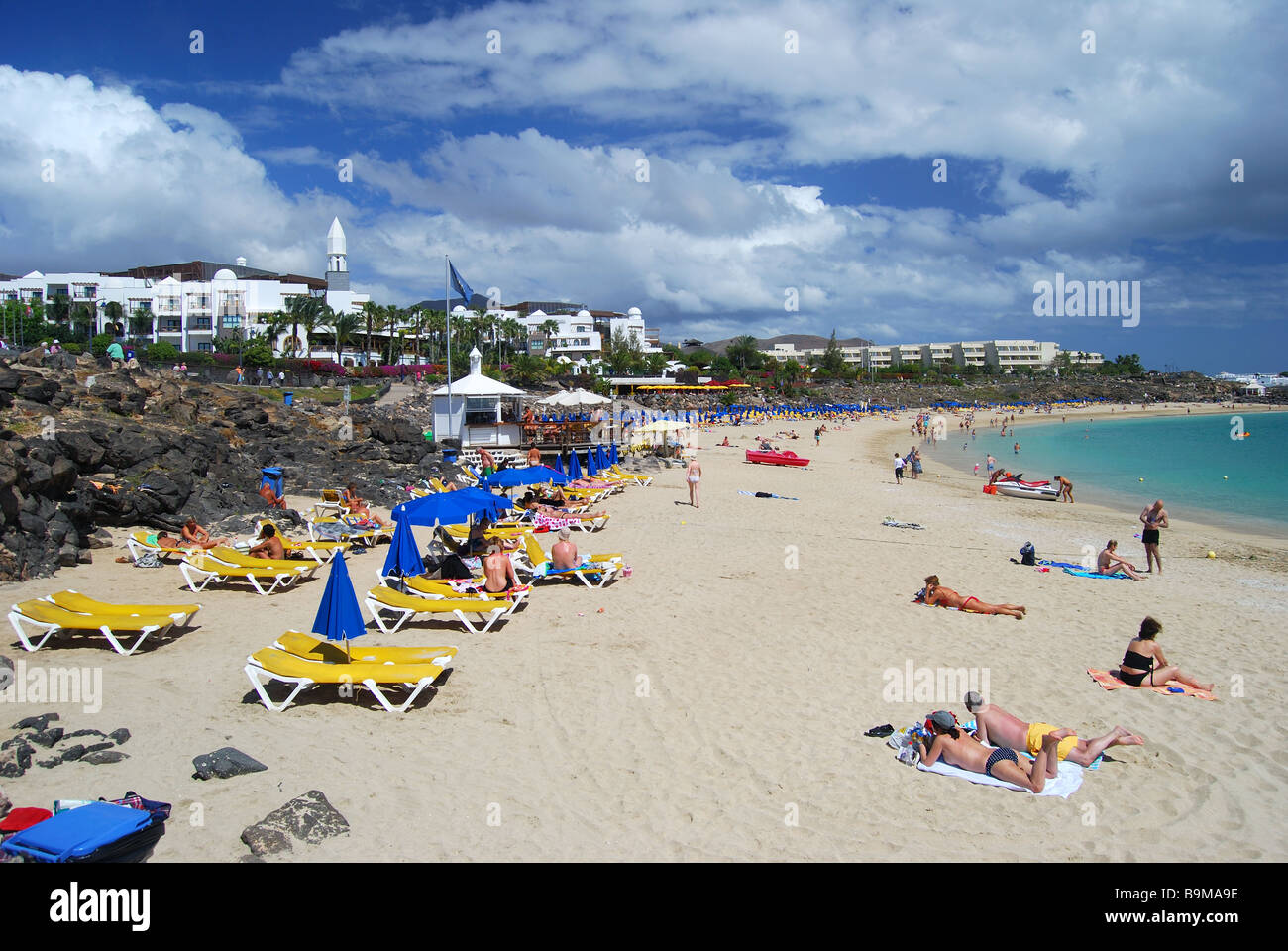 Playa Grande, Playa Blanca, Lanzarote, Kanarische Inseln, Spanien Stockfoto