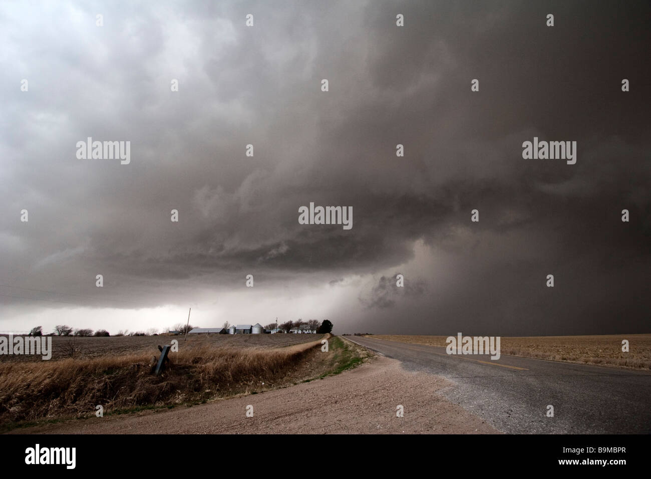 Eine Superzelle Unwetter östlich von McCool Junction Nebraska 23. März 2009 Stockfoto