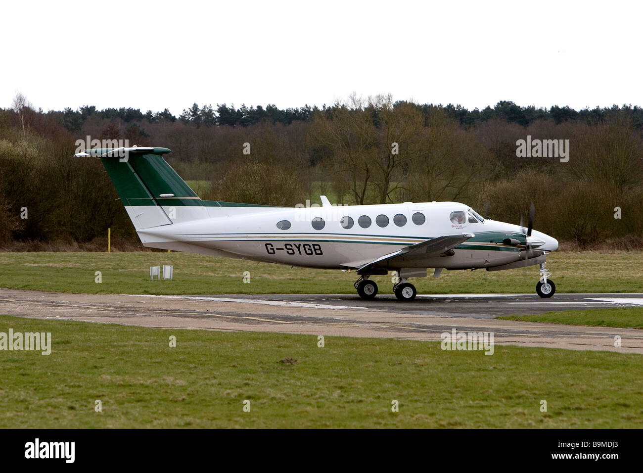 Flugzeug, die darauf warten, Start Stockfoto