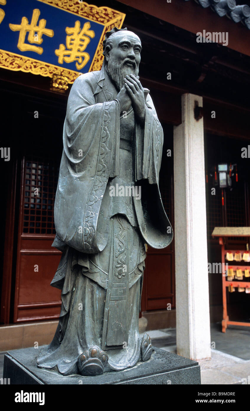 Cofucian-Tempel in China, Shanghai, Wen Miao Stockfoto