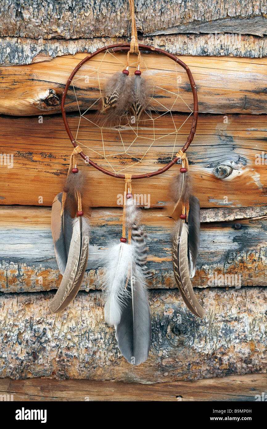 Kanada, Provinz Quebec, indianische Kunst, Traumfänger Stockfoto
